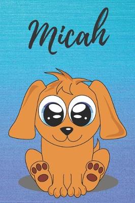 Book cover for Micah dog coloring book / notebook / journal / diary