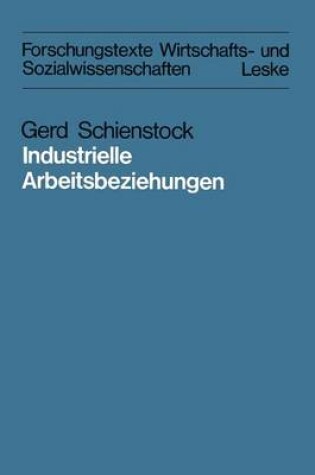 Cover of Industrielle Arbeitsbeziehungen