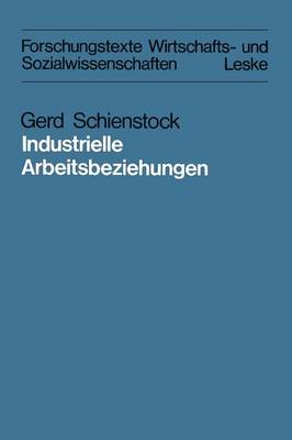 Book cover for Industrielle Arbeitsbeziehungen