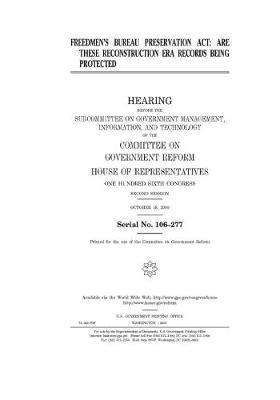 Book cover for Freedmen's Bureau Preservation Act