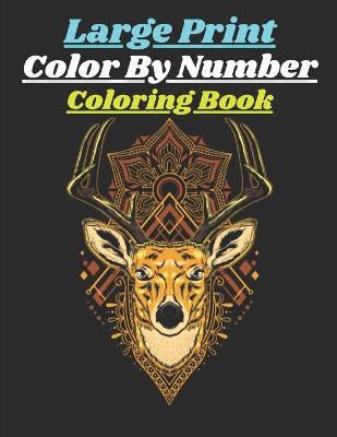 Book cover for Large Print Color By Number Coloring Book