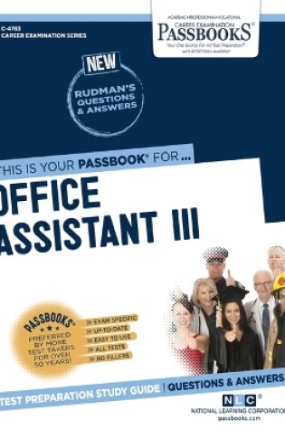 Cover of Office Assistant III (C-4783)