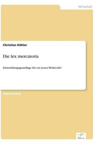 Cover of Die lex mercatoria