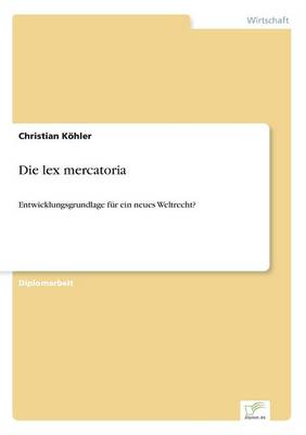 Book cover for Die lex mercatoria