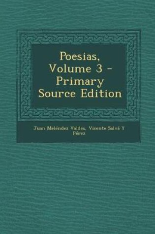 Cover of Poesias, Volume 3