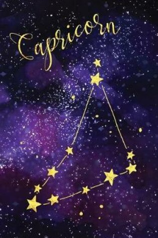 Cover of Journal Notebook Zodiac Sign Capricorn Constellation