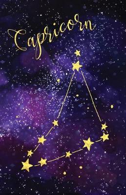 Book cover for Journal Notebook Zodiac Sign Capricorn Constellation