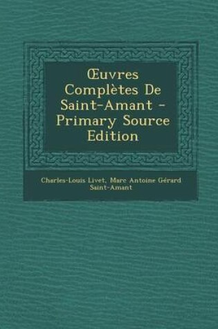 Cover of Uvres Completes de Saint-Amant