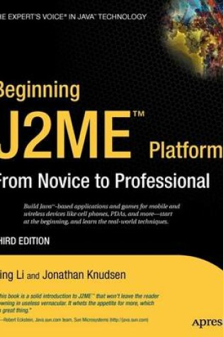 Cover of Beginning J2me: From Novice to Professional