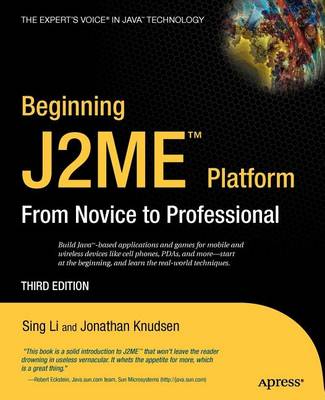 Cover of Beginning J2me: From Novice to Professional