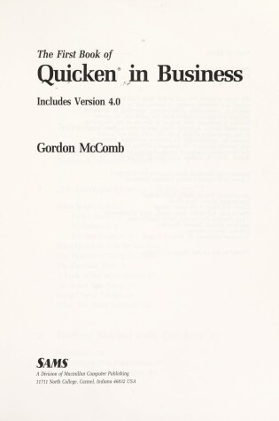 Cover of The First Book of Quicken in Business