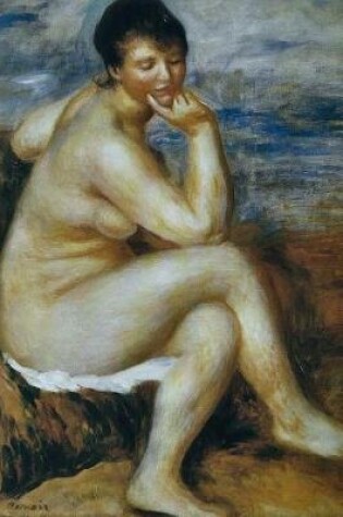 Cover of 150 page lined journal Bather Seated on the Stone, 1880 Pierre Auguste Renoir