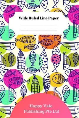 Book cover for Cute Retro Fish Theme Wide Ruled Line Paper