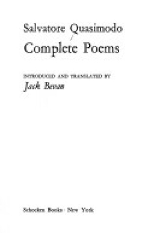 Cover of Complete Poems