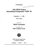 Book cover for 13th Tron Project International Symposium/Teps '96