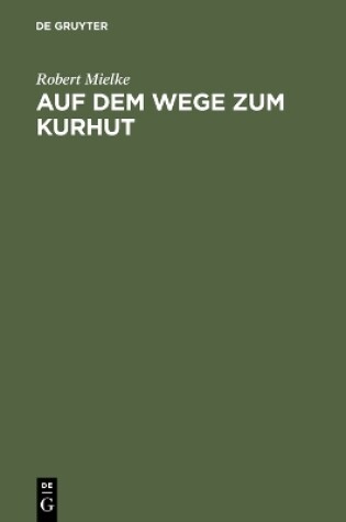 Cover of Auf Dem Wege Zum Kurhut