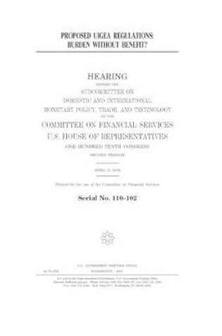 Cover of Proposed UIGEA regulations