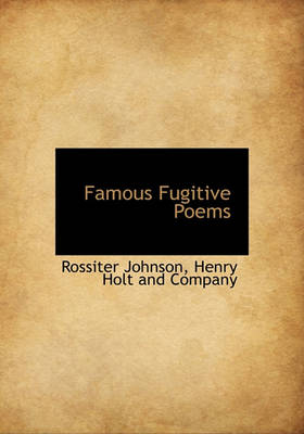 Book cover for Famous Fugitive Poems