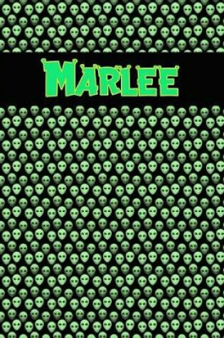 Cover of 120 Page Handwriting Practice Book with Green Alien Cover Marlee