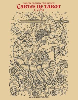 Cover of Livre de coloriage pour adultes Cartes de tarot 1, 2 & 3