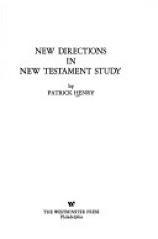 Cover of New Directions in the New Testament