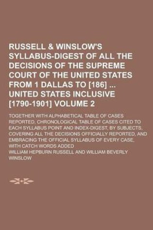 Cover of Russell & Winslow's Syllabus-Digest of All the Decisions of the Supreme Court of the United States from 1 Dallas to [186] United States Inclusive [179