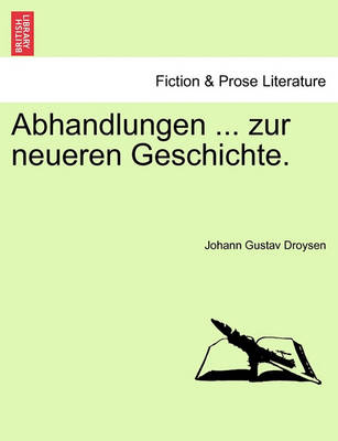 Book cover for Abhandlungen ... Zur Neueren Geschichte.