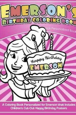 Cover of Emerson's Birthday Coloring Book Kids Personalized Books