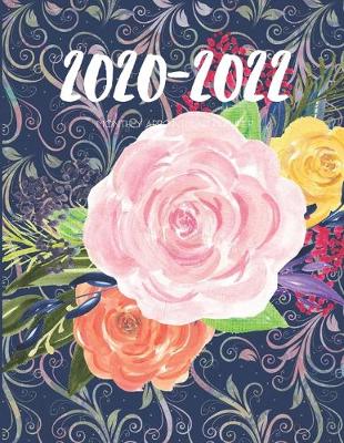 Cover of 2020-2022 Three 3 Year Planner Mystical Flowers Monthly Calendar Gratitude Agenda Schedule Organizer