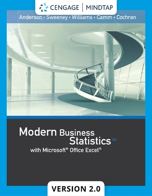 Book cover for Mindtapv2.0 for Anderson/Sweeney/Williams/Camm/Cochran's Modern Business Statistics with Microsoft Excel, 1 Term Printed Access Card