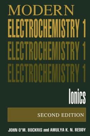 Cover of Modern Electrochemistry 1: Ionics