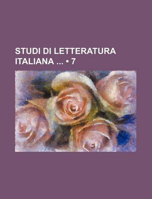 Book cover for Studi Di Letteratura Italiana (7)