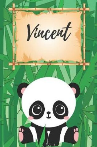 Cover of personalisiertes Notizbuch Panda / Malbuch / Kritzelbuch / Tagebuch / Journal / Notizheft / DIN A5 / Geschenke Vincent