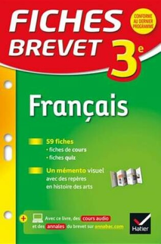 Cover of Fiches Brevet Francais 3e