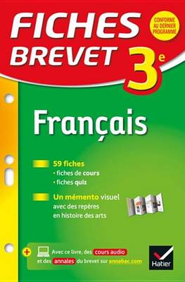 Book cover for Fiches Brevet Francais 3e