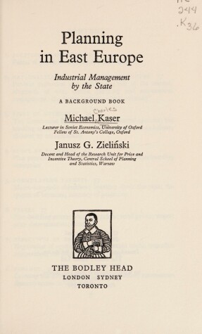 Book cover for Planning in East Europe