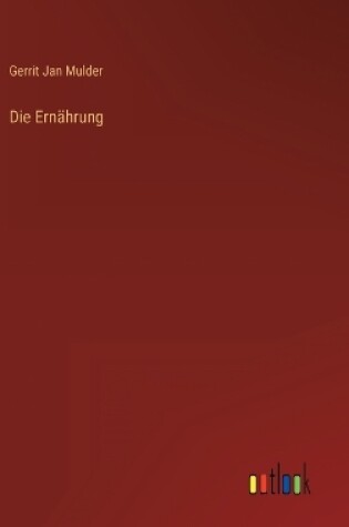 Cover of Die Ernährung