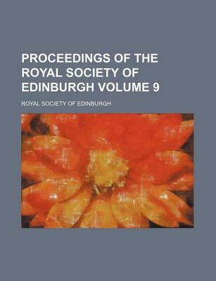 Book cover for Proceedings of the Royal Society of Edinburgh Volume 9