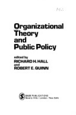 Cover of Organizational Theory and Public Policy