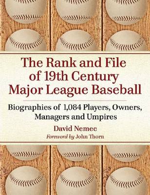 Book cover for The Rank and File of 19th Century Major League Baseball