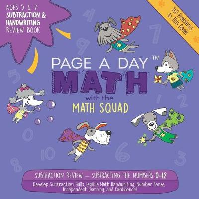 Cover of Page a Day Math Subtraction & Handwriting Review Book