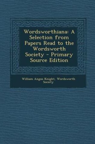 Cover of Wordsworthiana