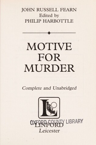 Cover of Motive For Murder