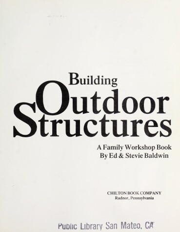 Book cover for Building Outdoor Structures