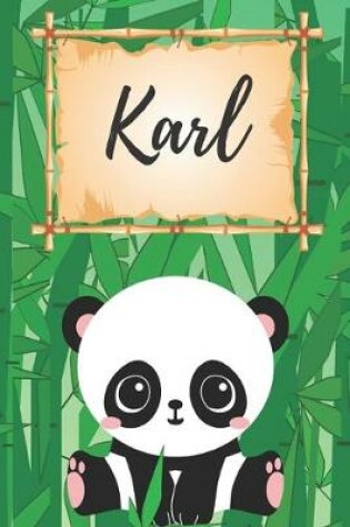 Cover of personalisiertes Notizbuch Panda / Journal / Malbuch / Tagebuch / Kritzelbuch / DIN A5 / Geschenk Karl