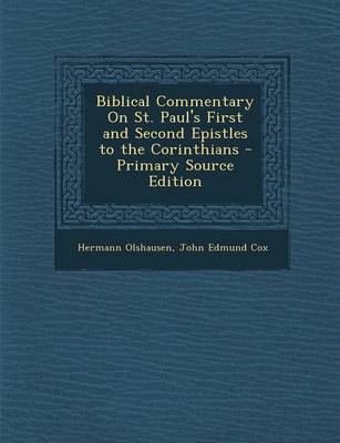 Book cover for Biblical Commentary on St. Paul's First and Second Epistles to the Corinthians