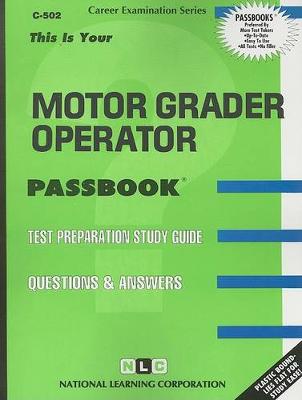 Book cover for Motor Grader Operator