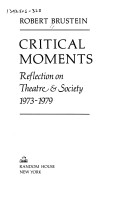 Book cover for Critical Moments