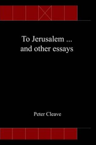 Cover of To Jerusalem... and Other Essays