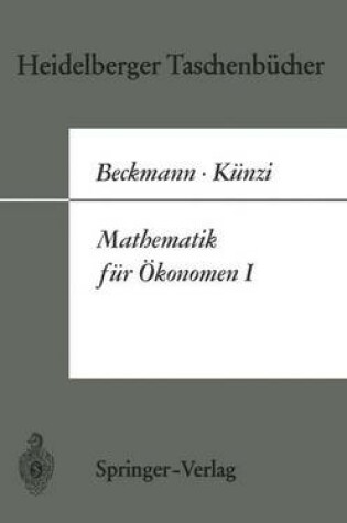 Cover of Mathematik Fur Konomen